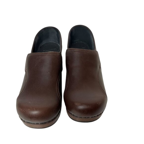 Dansko Womens Brown Leather Clogs Size 39 - Picture 1 of 10